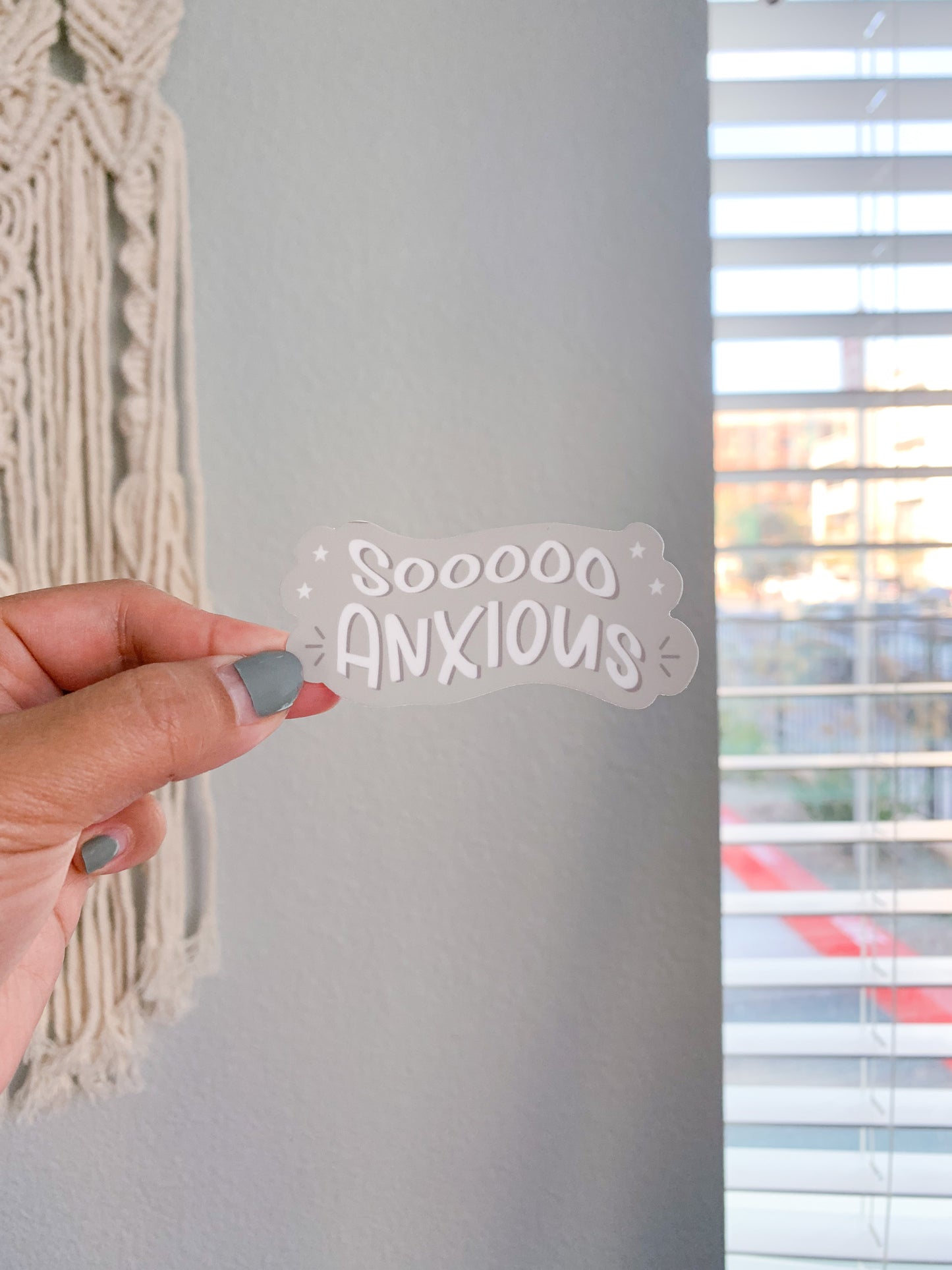 “Anxious” sticker